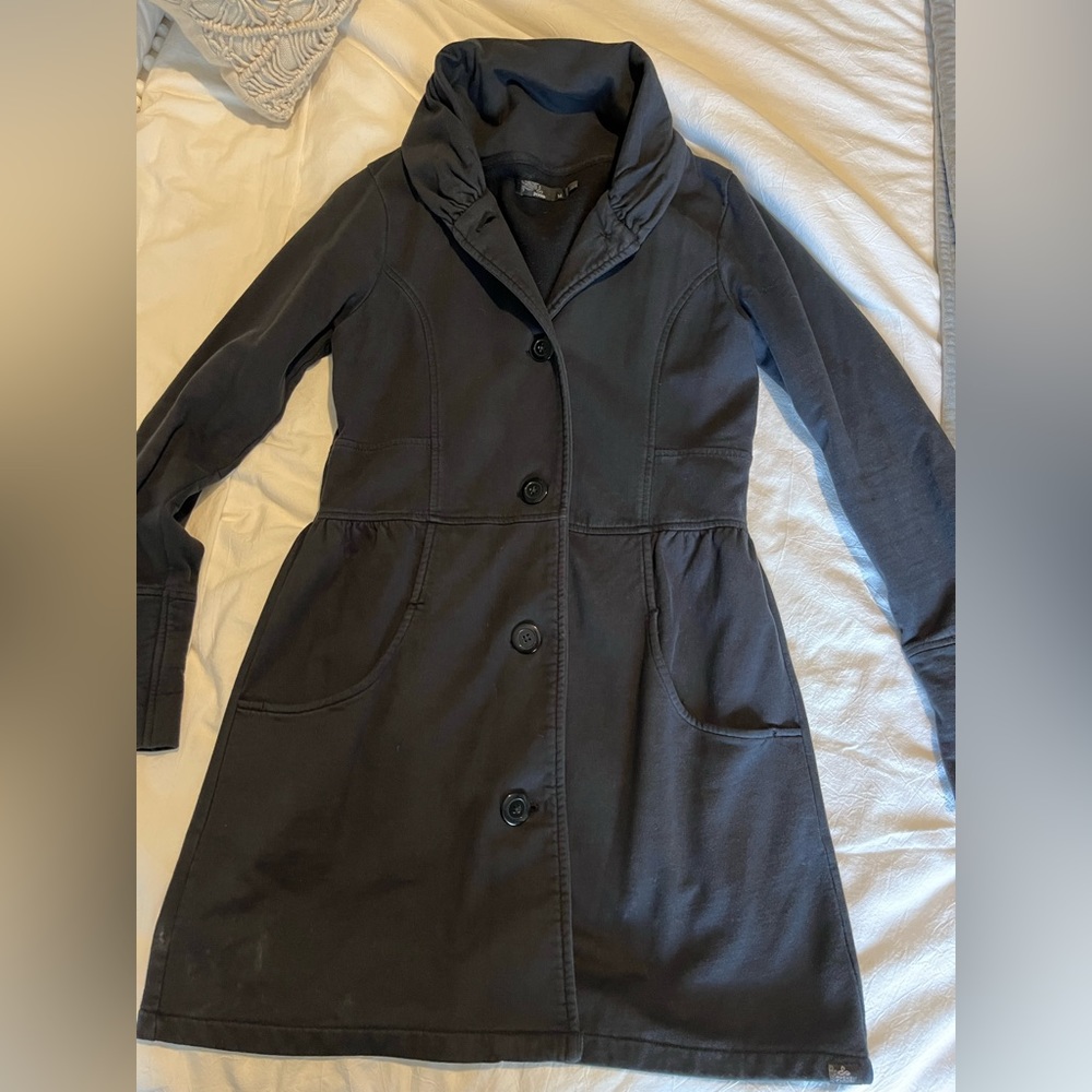 Prana small cotton trench coat button up